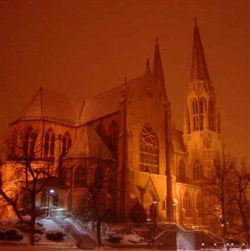 Cathedral of St. Helena: winter view of Cathedral