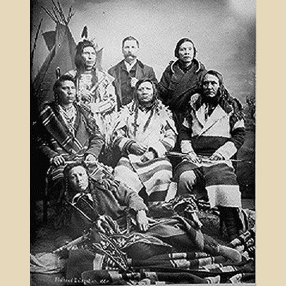 the 1884 Salish delegation to Washington, D.c. The delegation included Chief Charlo, four of Charlo's head men, Peter Ronan and Michel Rivais, and interpreter. From widipedia.com