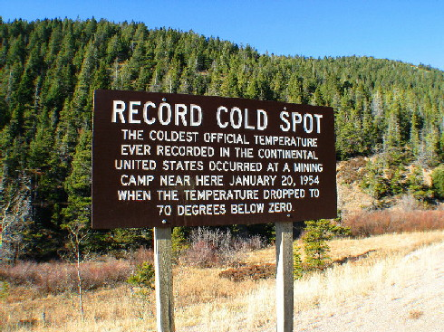 Record Cold Spot 70 Below