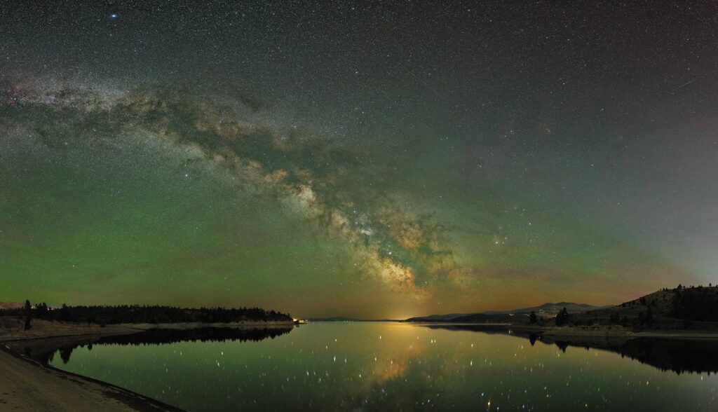 Milky Way over Canyon Ferry Lake taken from the Montana Learning Center in Helena, Montana