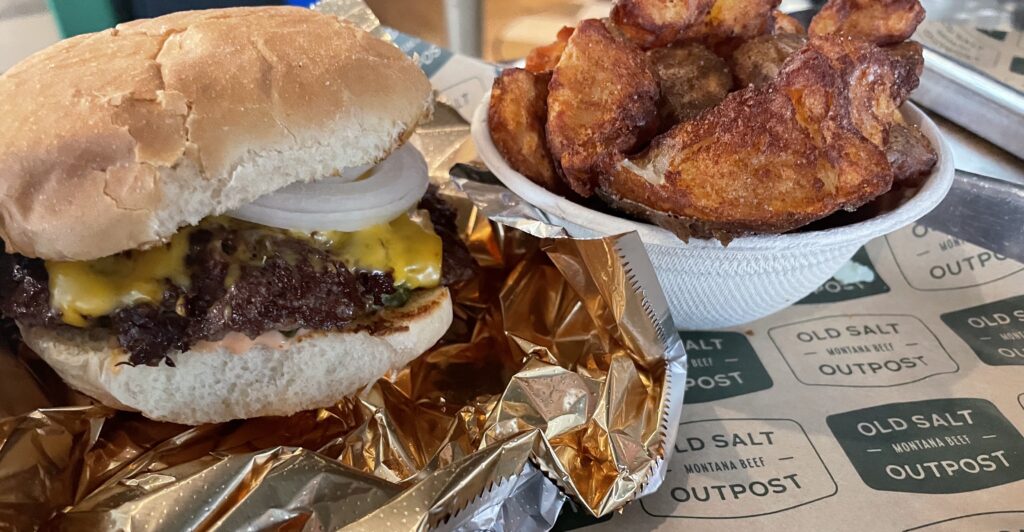 One of the Best Burgers in Helena, Montana can be found at the Old Salt Outpost!