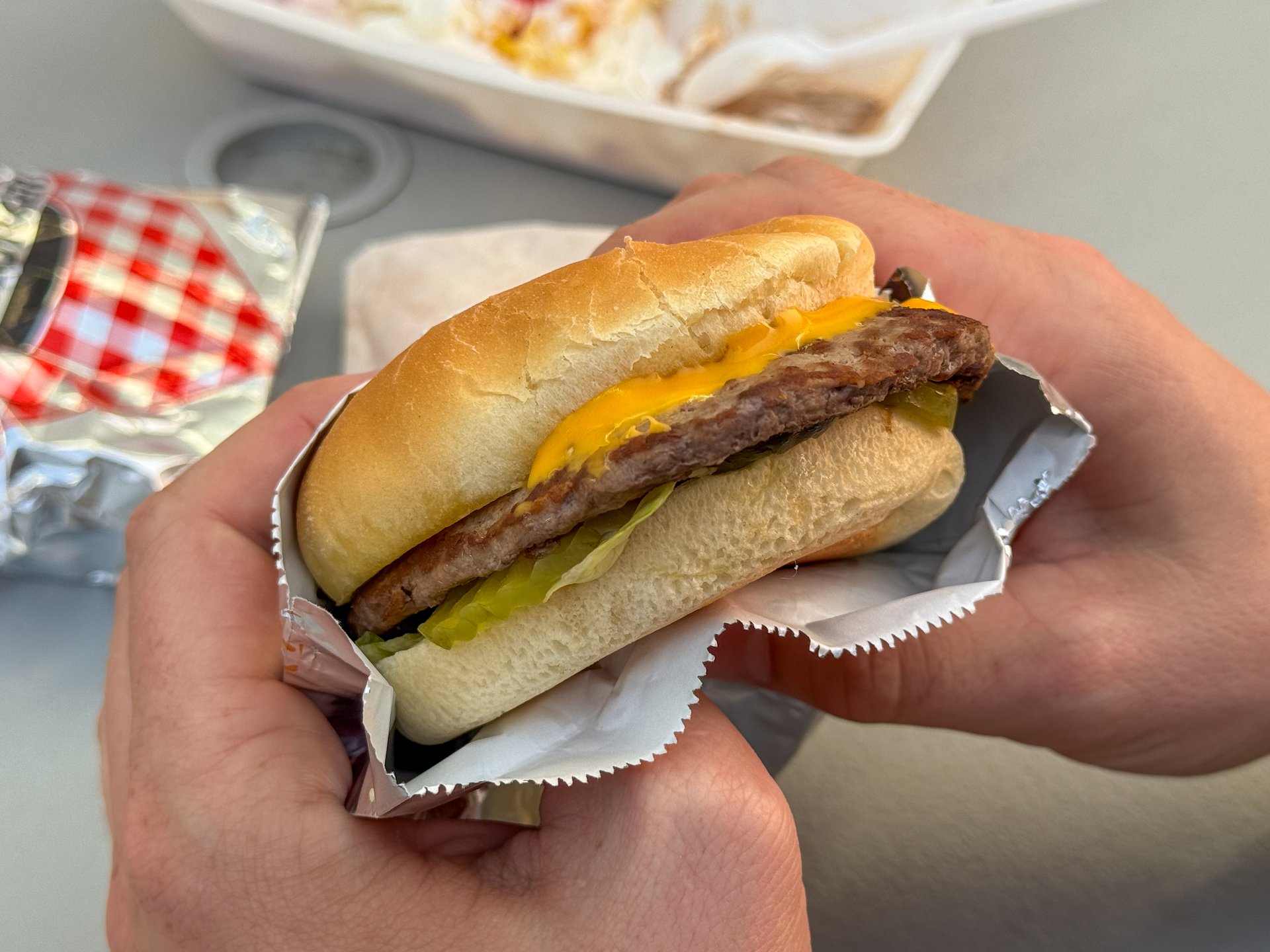 Cheeseburger from Bonanza Freeze in Butte, MT