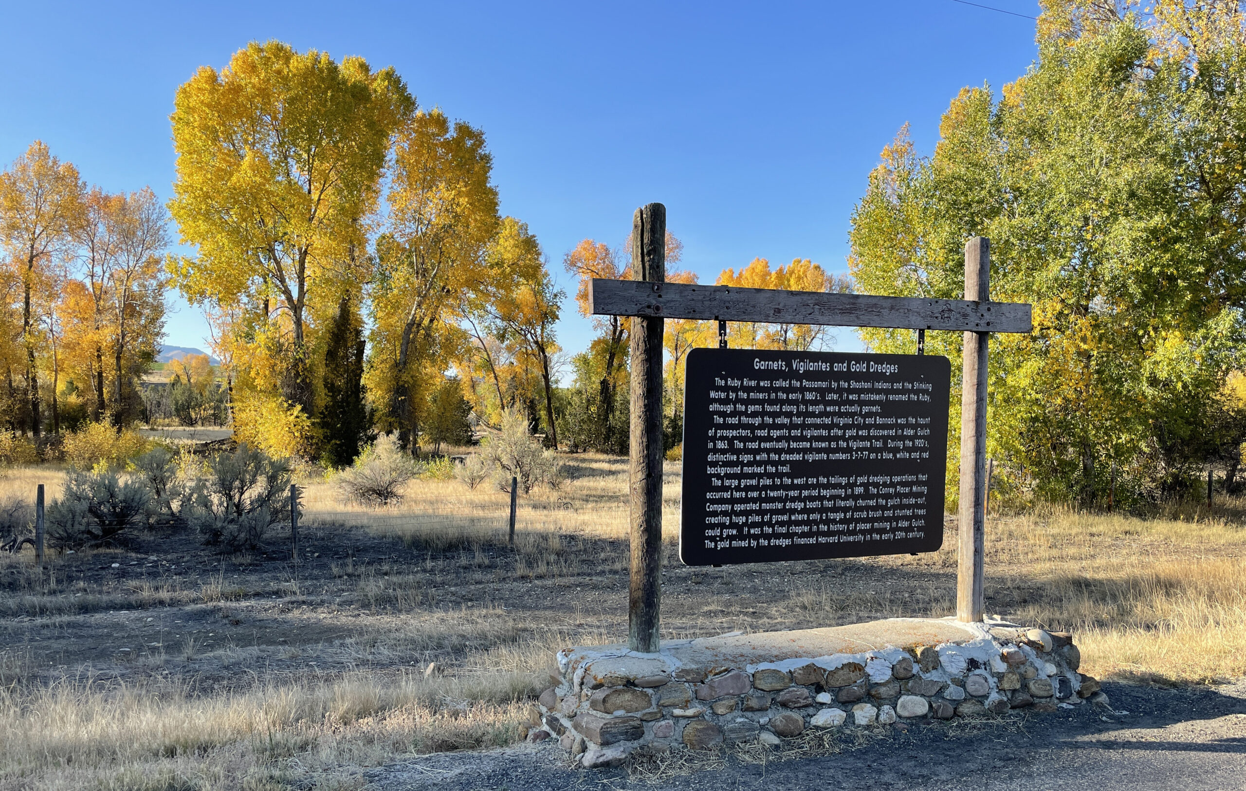 Montana Historical Highway Sign - Alder Gulch