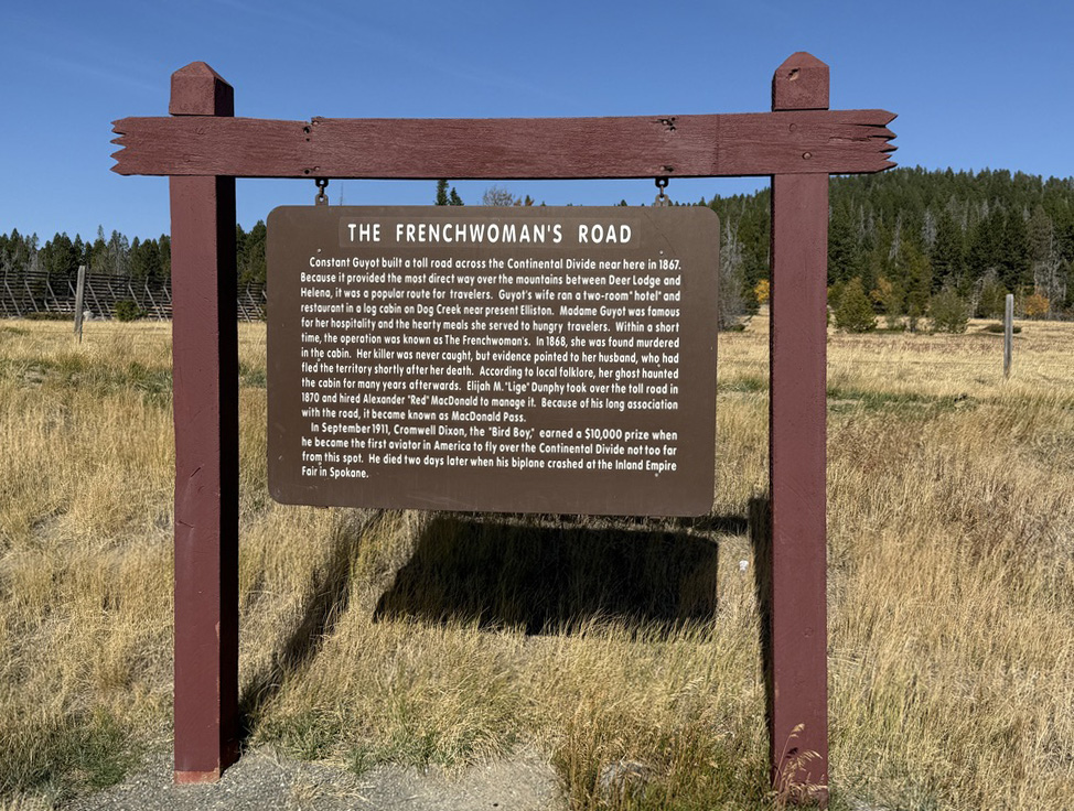 The French Womans Road on MacDonald Pass near Helena, MT
