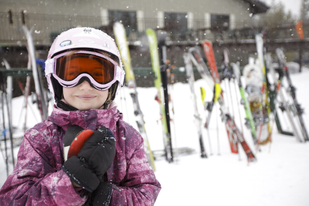 Skier at Discovery Ski Area near Philipsburg, Montana