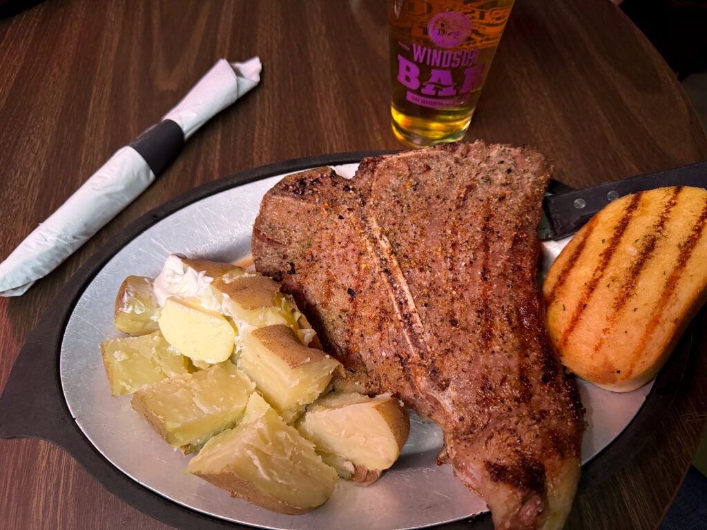 TBone Steak at the Windsor Bar in Boulder, MT
