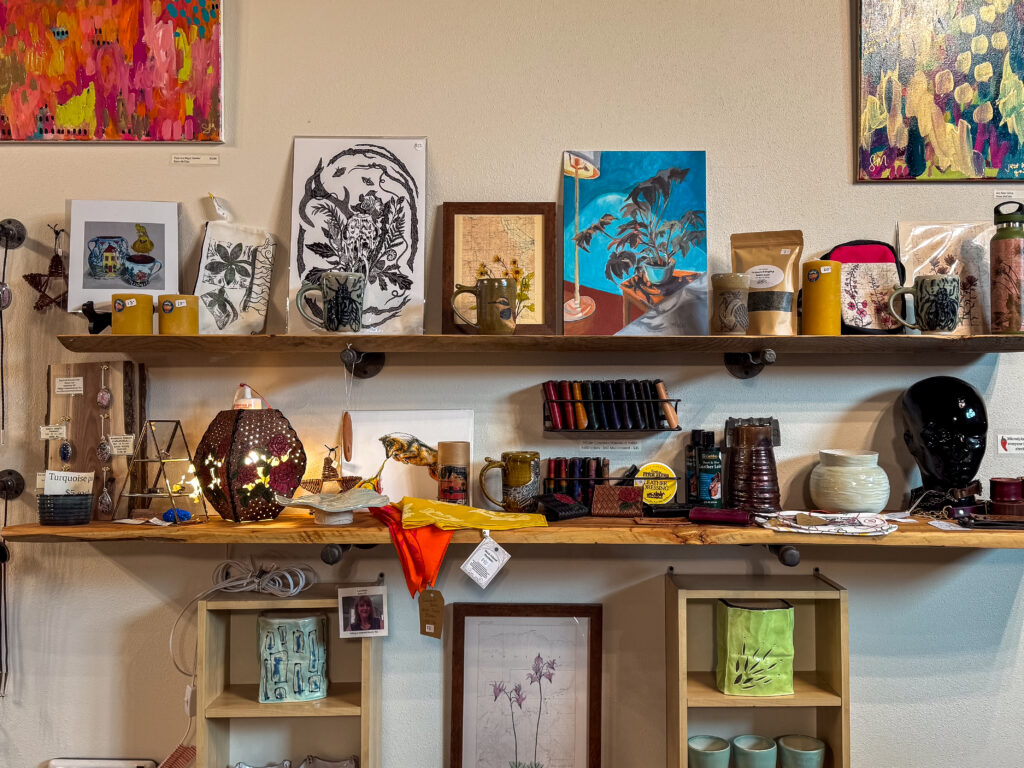 Work in Progress leather shop in the Cleveland Market in Uptown Butte, Montana. Photo by Sarah Bolt, Tempest Technologies.