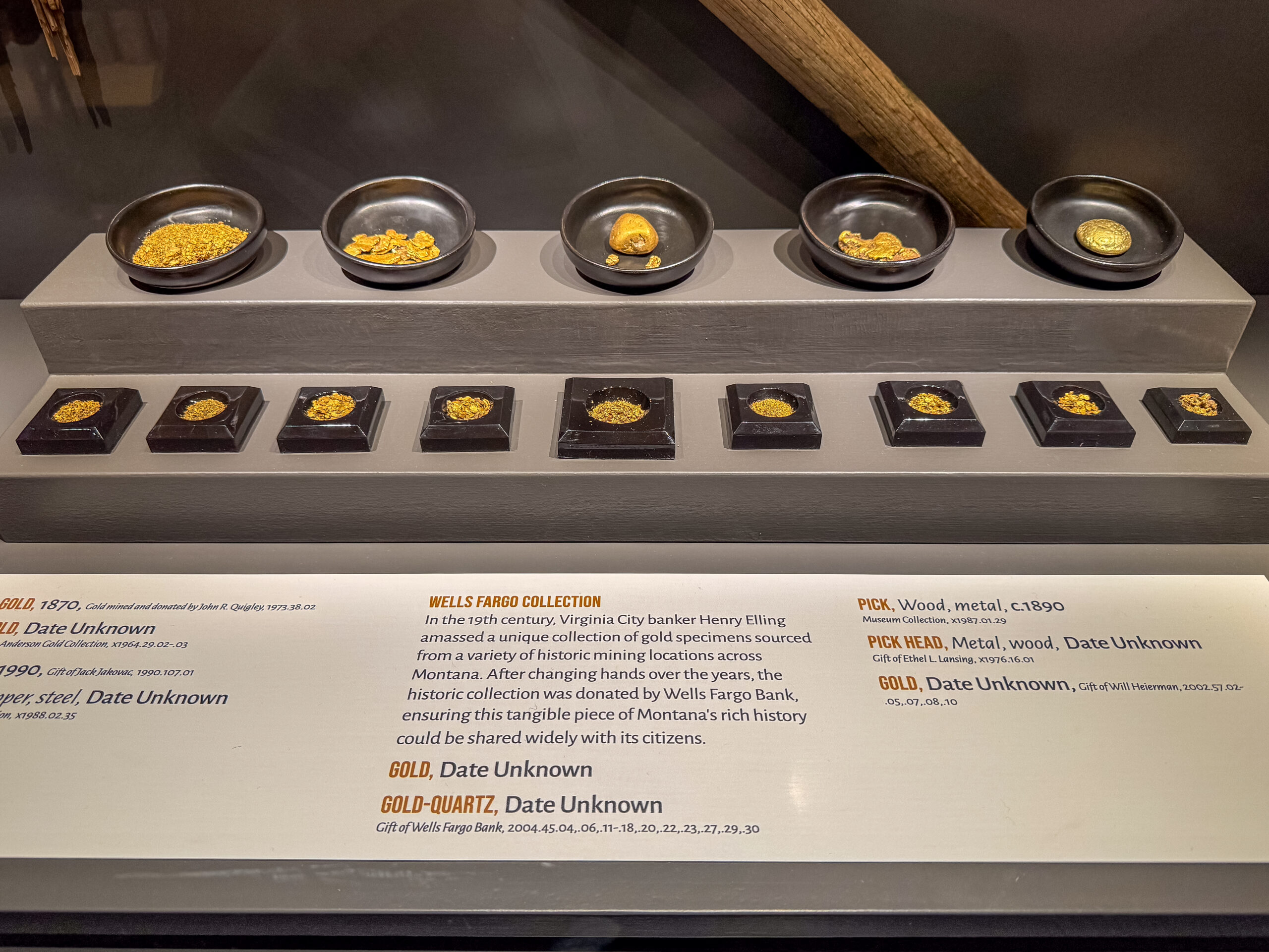 Gold displayed at Heritage Center in Helena