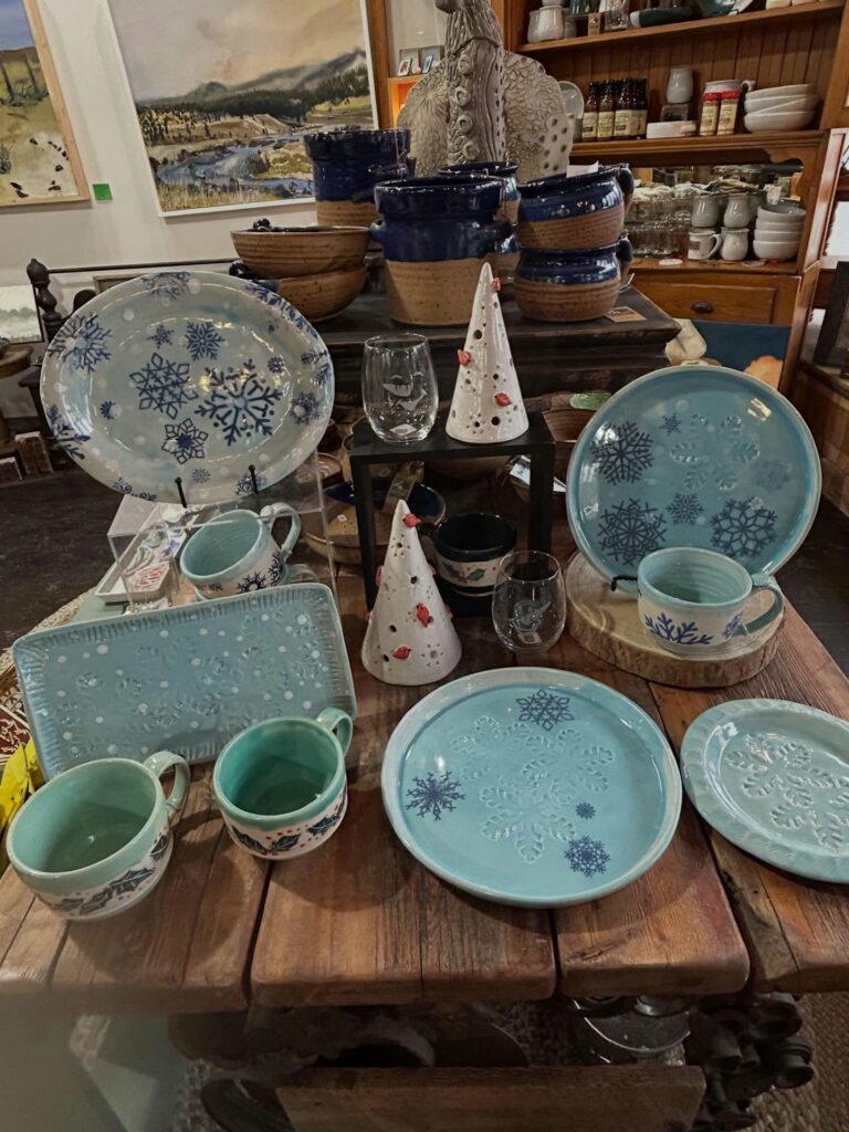 Pottery by Barbara Bunge available at the Ennis Mercantile. Photo by Ennis Mercantile on Instagram
